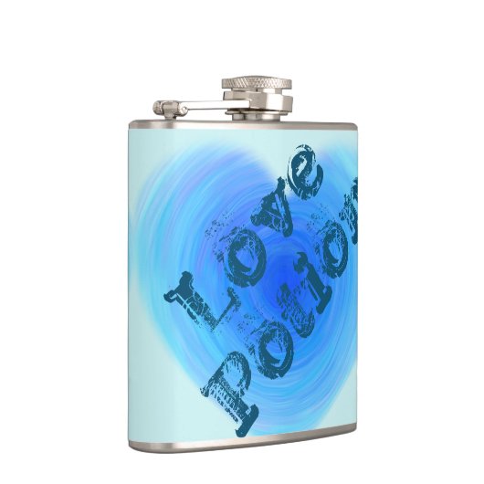 惚れ薬の水彩画のハートおもしろいなアルコールユーモア フラスク (右)