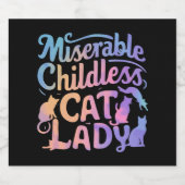 惨めな子どものいない猫の女性 ビールラベル (シングルラベル)