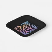 惨めな子どものいない猫の女性 ペーパープレート (傾斜あり)