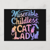 惨めな子供のいない猫の女 ポストカード (正面)