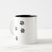 惨めな犬の足のトラック ツートーンマグカップ (正面左)