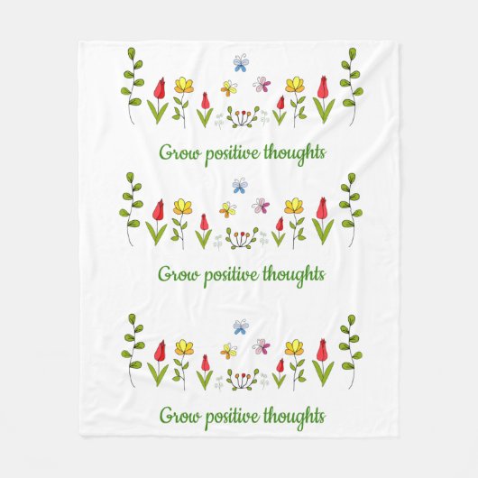 想いを前向き育てる フリースブランケット (正面)