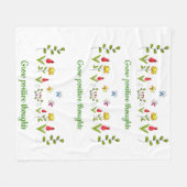 想いを前向き育てる フリースブランケット (正面(横))