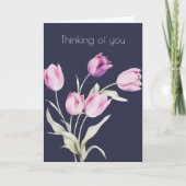 想いを届ける ボタニカル チューリップ 花 ブーケ カード (正面)