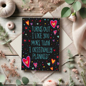 想い以上に好きだった ヴァレンタイン クート カード