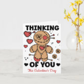 想い出と共に、バレンタインデーのこの呪い人形 カード (黄色い花)