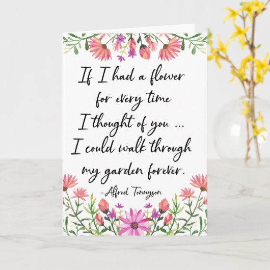 想い出のたびに花が咲く カード (黄色い花)