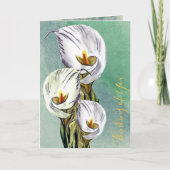 想い出のカラー リリー 水彩 カスタム カード (正面)