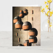 想い出のスパイラル クレイワインドチャイム 静物 カード (黄色い花)