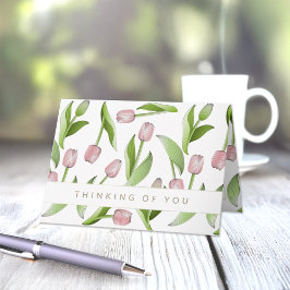 想い出のモダンピンクチューリップ カード