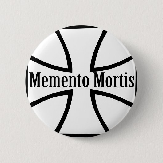 想い出の品のmortisの十字アイコン 缶バッジ (正面)
