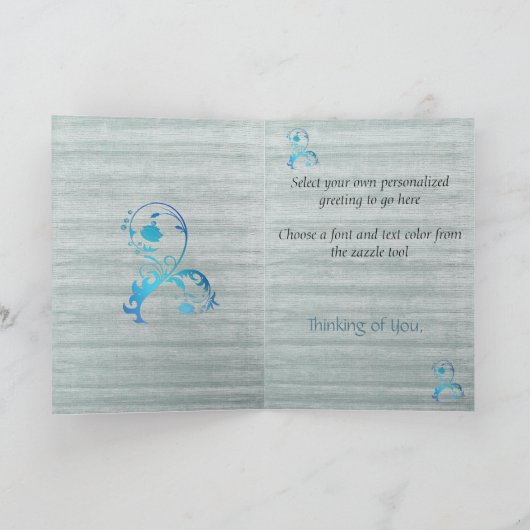 想い出を紡ぐ - 現代ファンタジーアートの誕生日 カード (内部)