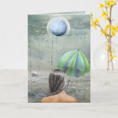 想い出 - 現代ファンタジーアートの誕生日 カード (黄色い花)