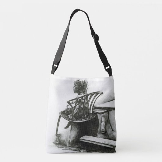 想像が現実を駆り立てる クロスボディバッグ (裏面)