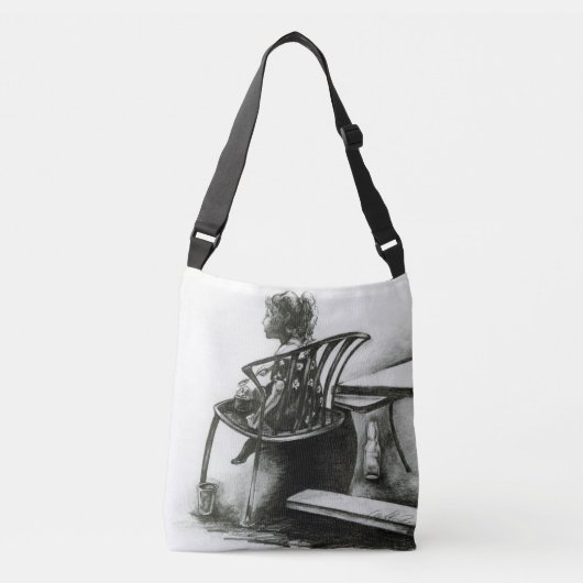 想像が現実を駆り立てる クロスボディバッグ (正面)