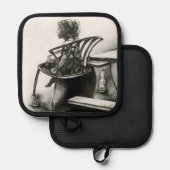 想像が現実を駆り立てる 鍋敷き (正面/裏面)