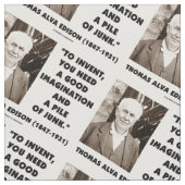 想像のがらくたの山を発明するトーマス・エジソン ファブリック (クローズアップ)