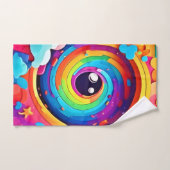 想像のカラフル渦 バスタオルセット (ハンドタオル)