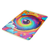 想像のカラフル渦 バスマット (アングル)
