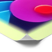 想像のカラフル渦 ポスター (角)