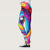 想像のカラフル渦 レギンス (左)