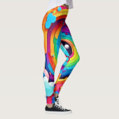 想像のカラフル渦 レギンス (右)