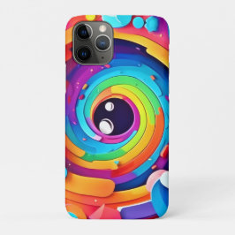 想像のカラフル渦 iPhone 11 PROケース