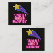 想像の世界で暮らす スクエア名刺 (正面/裏面)