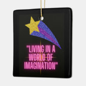 想像の世界で暮らす セラミックオーナメント (左)