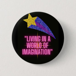 想像の世界で暮らす 缶バッジ