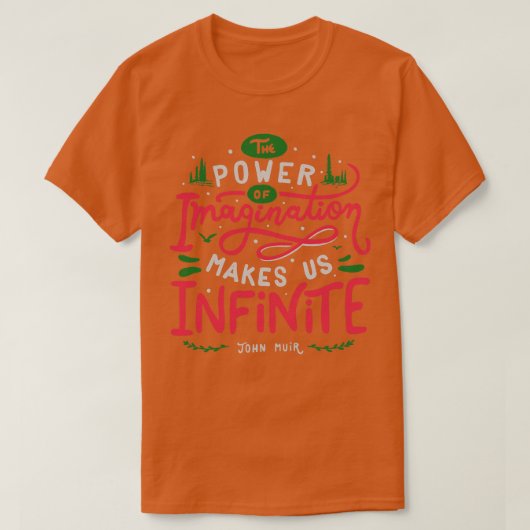想像の力は無限だ Tシャツ (デザイン正面)