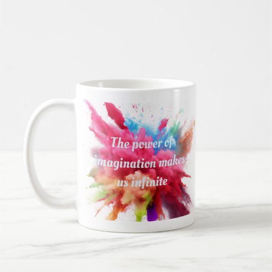想像の力は無限を作る|引用文 コーヒーマグカップ (左)