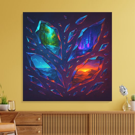 想像の断片Surreal Gift Canvas Art キャンバスプリント (インサイチュ (リビング))