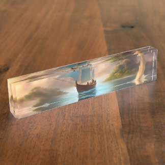 想像の波に乗ること デスクネームプレート