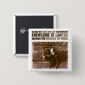 想像は知識より重要です 缶バッジ (正面&裏面)