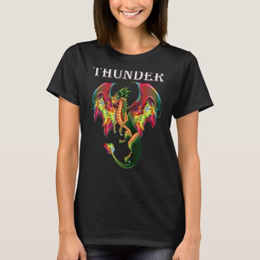 想像は雷龍の火を吹く Tシャツ (正面)