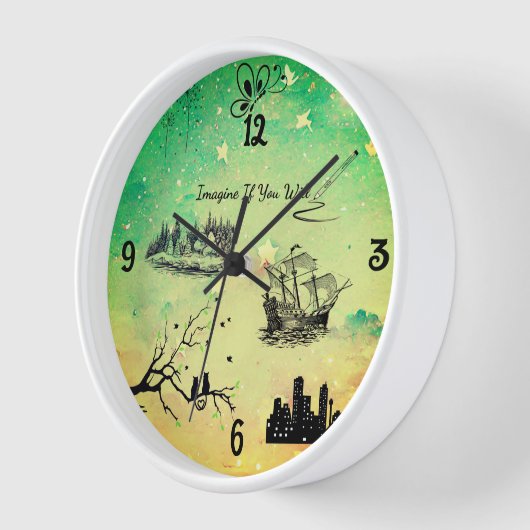 想像もし時計 壁時計 (傾斜)
