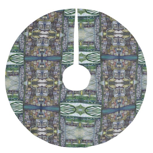 想像もできないようなイメージは？ ブラッシュドポリエステルツリースカート (正面)