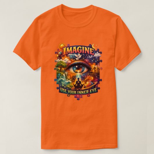 想像を掻き立てろ Tシャツ (デザイン正面)
