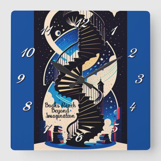 想像を超えて スクエア壁時計 (正面)