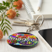 「想像サイケデリック70のギフト」 キーホルダー (側面)