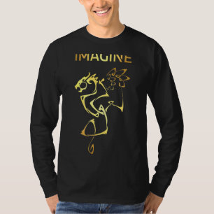 想像ファンタジードラゴンタトゥースタイル Tシャツ