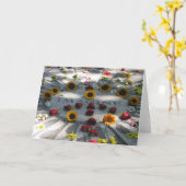 想像モザイク、いちご畑 – H カード (黄色い花)