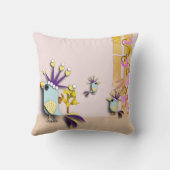 想像上おもしろいの鳥装飾用クッション クッション (裏面)