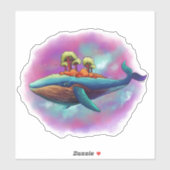 想像上のクジラ シール (シート)