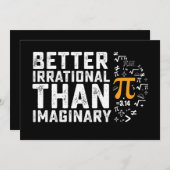 想像上のパイの日の数学よりも不合理な方が良い 招待状 (正面/裏面)