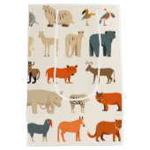 想像上の動物の品揃え ミディアムペーパーバッグ (裏面)