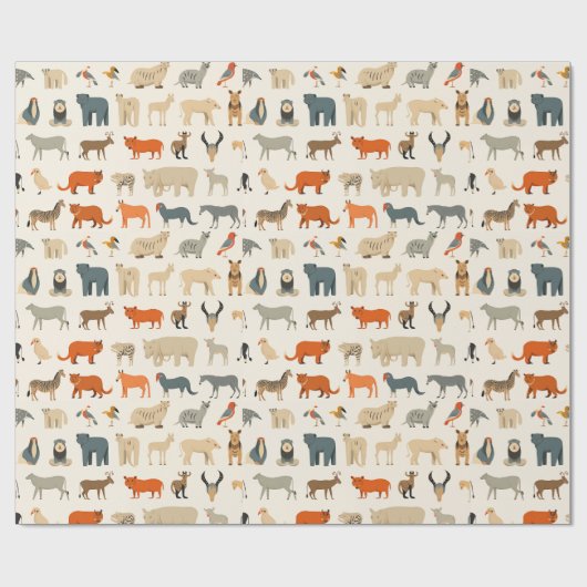 想像上の動物の品揃え ラッピングペーパー (フラット)