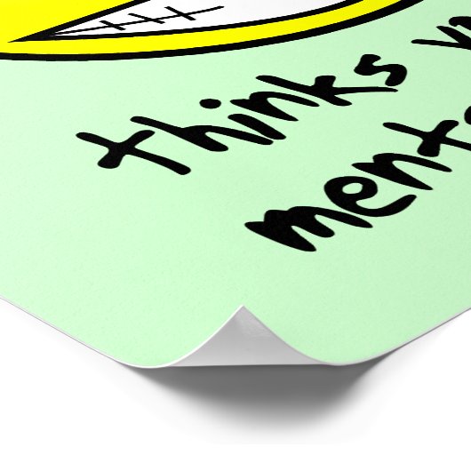 想像上の友人の精神的な問題のポおもしろいスターサイン ポスター (角)