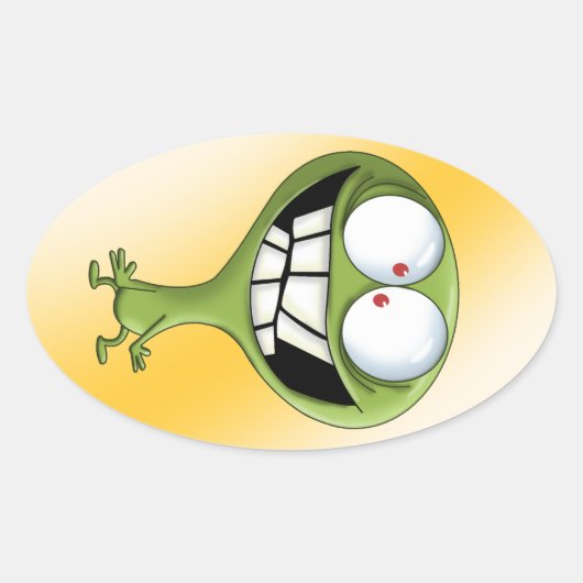 想像上の友人 楕円形シール (正面)